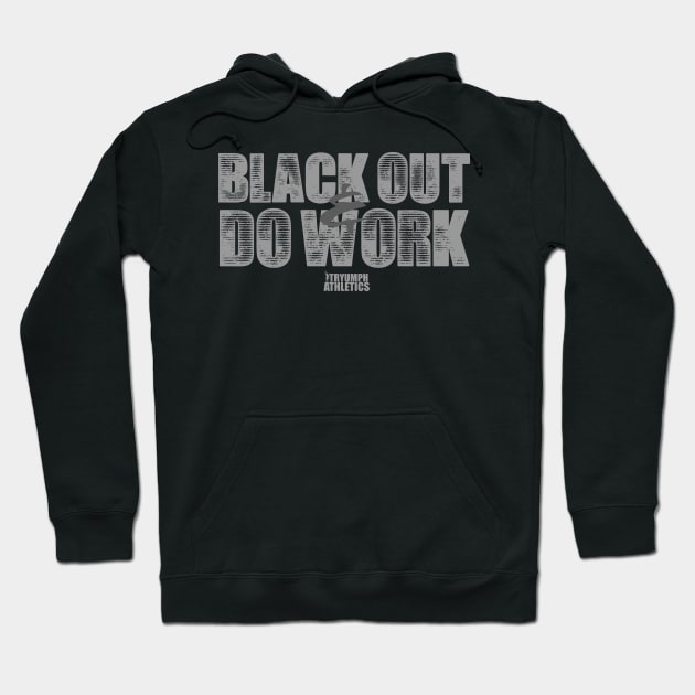 The Blackout Tee Hoodie by tryumphathletics